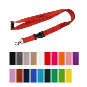 Custom Polyester Lanyard With Safety Buckle, 35 1/2" L x 3/4" W