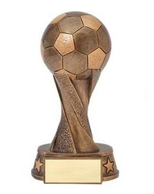 Custom Bronze Soccer Spiral Resin Award (5 1/2")