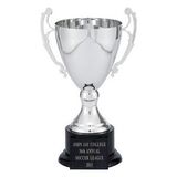 Custom Silver Metal Cup Trophy w/ Black Base (13