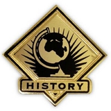 Blank School Pin - History, 1
