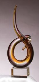 Custom 14.5" Art Glass Award