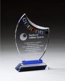 Custom Colored Glass Award with Colored Accents (5