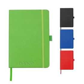 Custom Colored PU Notebook with Pen Loop, 5.70" W x 8.5" H x 0.7" D