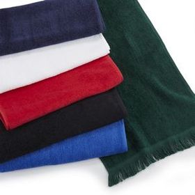 Custom Terry Velour Fringed Favorite Sport & Golf Towel - Colors (11"x18")