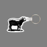 Custom Key Ring & Punch Tag W/ Tab - Lamb