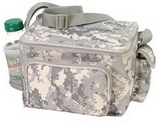 Custom Digital Camouflage 6 Pack Cooler with Phone Pouch & Mesh Bottle Holder