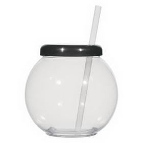 Custom 46 Oz. Fish Bowl Cup With Straw, 5" H