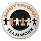 Blank Safety Through Teamwork Pin, 7/8