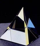 Custom Crystal Rainbow Pyramid Paper Weight (1-9/16
