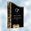 Custom SunRay Gold/Black Acrylic Award (Large), 10" H x 7" W x 2" D, Price/piece