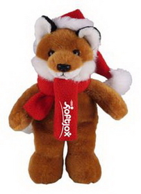 Custom Soft Plush Fox with Christmas Scarf and Hat 12"