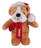 Custom Soft Plush Bulldog with Christmas Scarf and Hat 12
