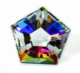 Custom 127-A5150C  - Pentagon Rainbow Paperweight-Dichroic Optic Crystal