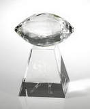 Custom Faceted Football with Tall Base, 5