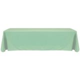8' Blank Solid Color Polyester Table Throw - Mint