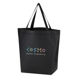 Custom Non-Woven Leather Look Tote Bag, 15 1/2
