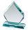 Blank Premium Jade Glass Arrowhead Award Mounted on Glass Base (5 1/2"x6 1/2"), Price/piece