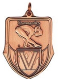 Custom 100 Series Stock Medal (Female Gymnastics) Gold, Silver, Bronze