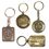 Custom Die Struck Brass Key Tag - 1-1/4" size, Price/piece
