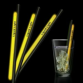 Custom 9" Yellow Glow Straw