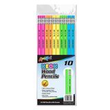 Blank 10 Pack of NEON #2 Pencils