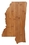 Custom Mississippi State Cutting Board, 16" L X 9 3/4" W X 5/8" H, Price/piece
