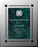 Custom Green Marble Acrylic Award Recognition Plaque, 8