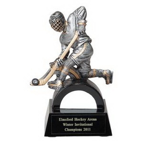 Custom 6 1/4" Ice Hockey Trophy w/Hockey Figure