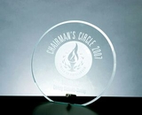 Custom 114-G8201S  - Cantebury Beveled Circle-Jade Glass