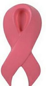Custom Pink Ribbon Stress Reliever