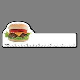 6" Ruler W/ Full Color Hamburger Sandwich