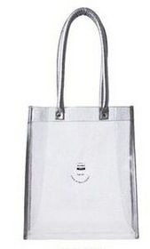 Custom Clear Glitter Tote Bag, 10 1/2" L x 4" W x 12" H