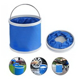 Custom Portable Collapsible Outdoor Water Bucket, 9 5/8