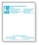 Custom 50 Page Magnetic Note-Pads with Cyan Blue Imprint (3.5