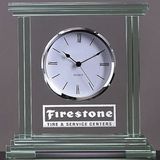 Custom Jade Glass Quartz Clock Award