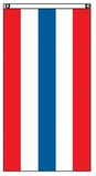 Blank 4'x6' Red/ White/ Blue Striped Flat Fan