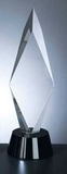 Custom 114-CS005MA  - Torch of Liberty Award-Clear and Black Optic Crystal