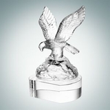 Custom Soaring Eagle Award w/Clear Crystal Base, 9 3/4