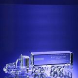 Custom Truck optical crystal award- Optictal crystal.1-1/2 inch high, 5