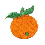 Custom Food Embroidered Applique - Orange