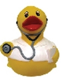 Custom Temperature Doctor Rubber Duck, 3 1/4