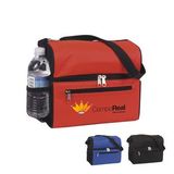 Custom Dual Duty Lunch Cooler W/ Two Insulated Compartments And Adjustable Shoulder Strap