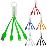 Custom 3-In-1 Noodle Charging Cable with Type C USB, 5.5