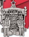 Custom Mini Stock Design Pewter Ornament (Wooden Soldiers), 1.875