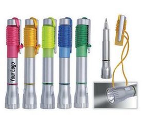 Custom Light Up Pen With Flashlight, 5 1/8" L x 13/16" W