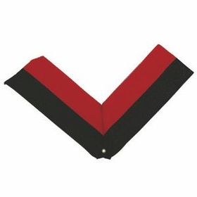 Blank Rp Series Domestic Neck Ribbon W/Eyelet (Black/Red), 30" L X 1 3/8" W