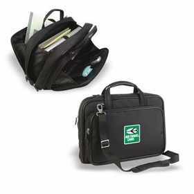 Custom Premier Compu-Briefcase, Laptop Portfolio, Messenger Bag, 16.5" L x 11.5" W x 6" H