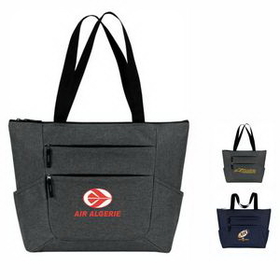 Custom Zippered Tote, Canvas Tote Bag with Zipper, Resusable Grocery bag, shopping bag, Travel Tote, 19.5" L x 14" W x 5.5" H