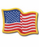 Custom Wavy American Flag Stock Patch