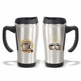 16 oz. Stainless Steel Travel Mug with Lid, Personalised Mug, Custom Mug, Advertising Mug, 6.75